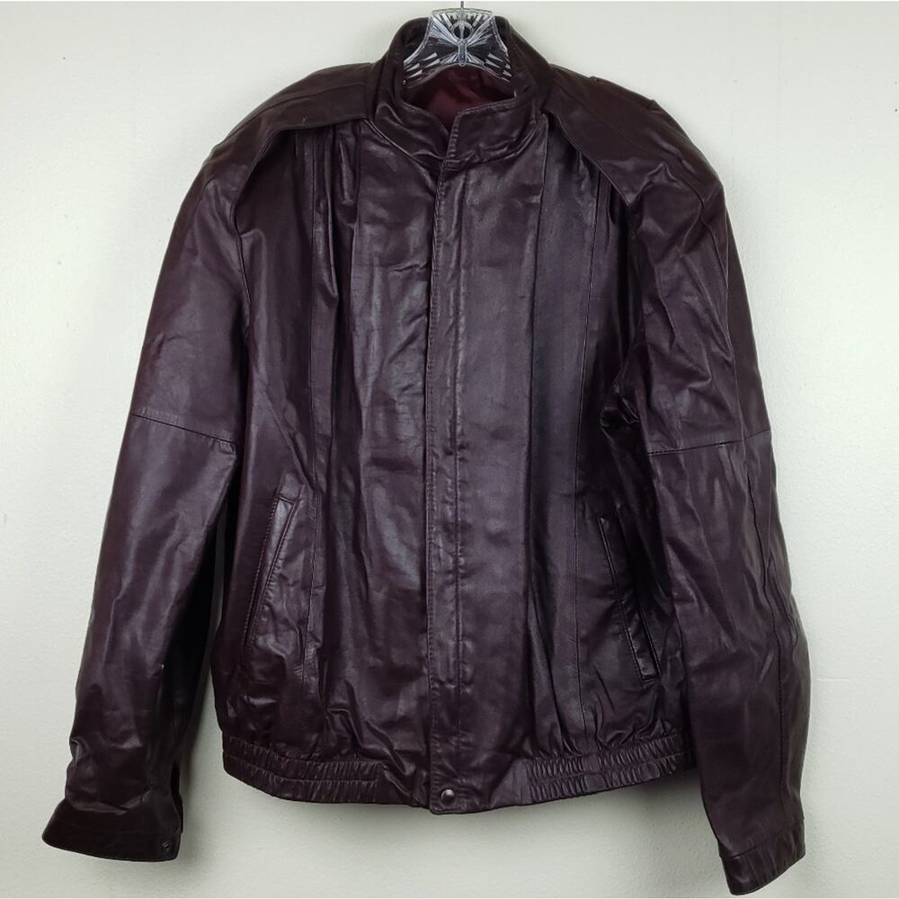 Remy | Leather Fashions Maroon Jacket, size 44